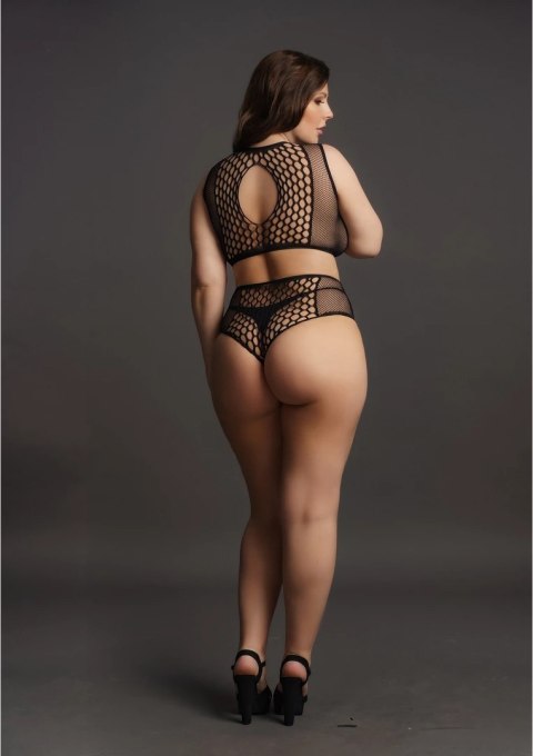 Le Desir Komplet Top i Figi Plus Size kabaretka XL-4XL czarny