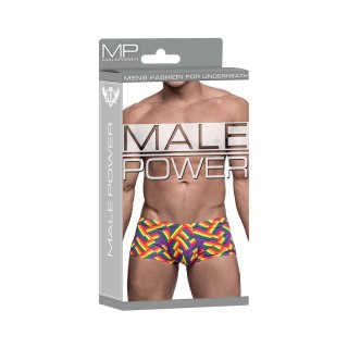 Male Power Impressions Mini szorty XL z paskiem z logo Pride