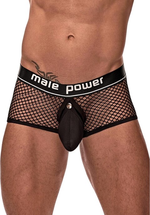 Male Power Mini szorty siateczkowe z odpinaną saszetką M czarne