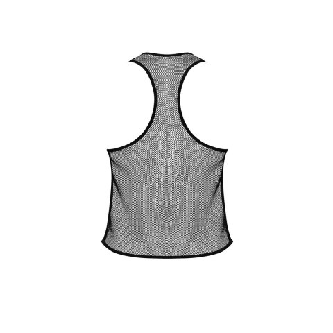 Male Power Stretch Net Tank Top L/XL czarny siateczkowy