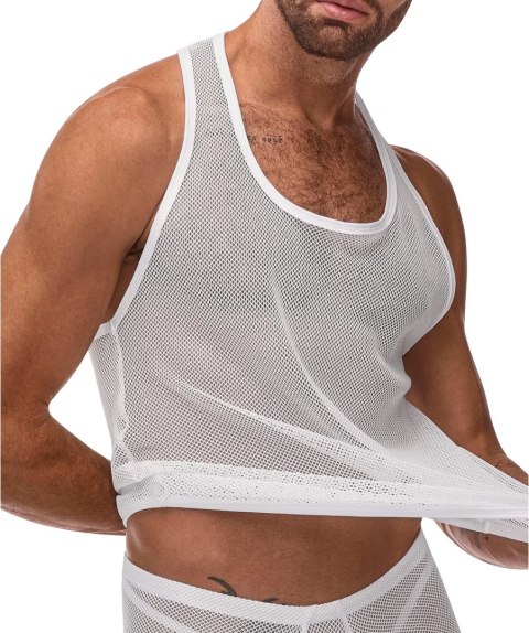 Male Power Stretch Net Top L/XL czarny siateczkowy tank