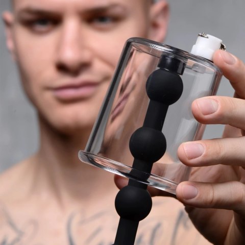 XR Brands Pompka intymna z silikonowymi kulkami, system podciśnienia