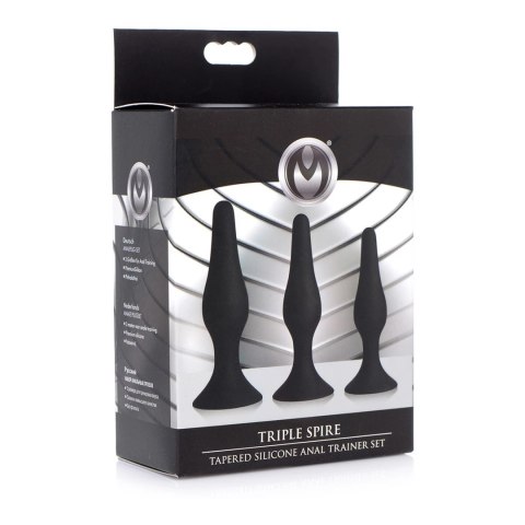 XR Brands Stożkowy silikonowy zestaw do treningu - 3 rozmiary, przyssawka