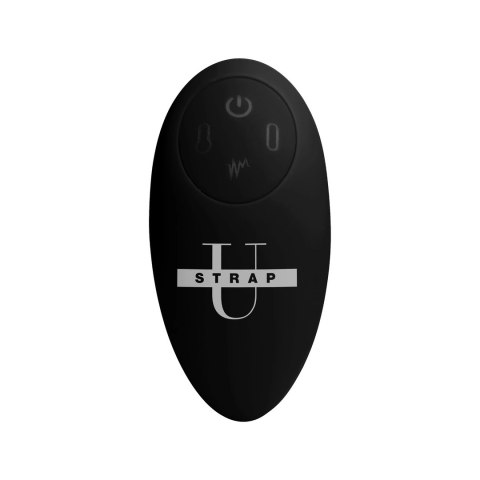 XR Brands Strap-On AirPulse silikonowy, nadmuchiwany, pilot, czarny