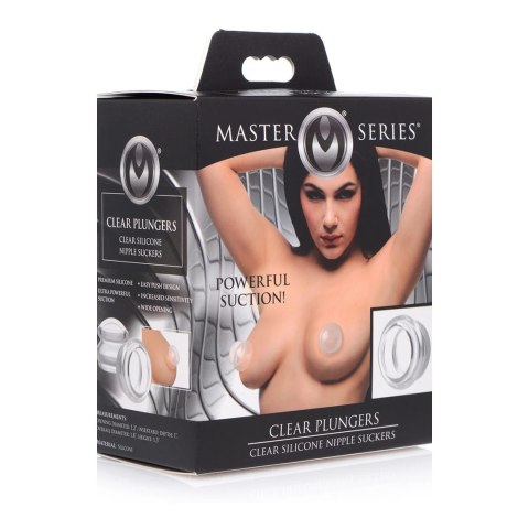 XR Brands silikonowe przyssawki do sutkow S - przezroczyste, zestaw 2 szt.