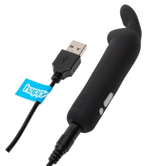 Happy Rabbit Bullet Vibe Czarny - Kompaktowy Wibrator z 12 Trybami