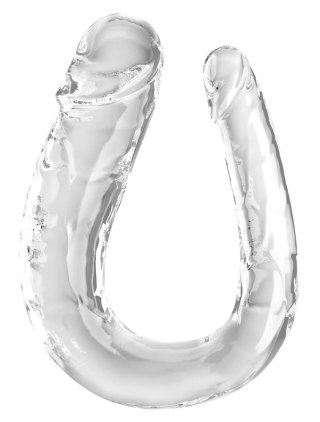 King Cock Clear Double Trouble Large - Transparentny model podwojny 44 cm
