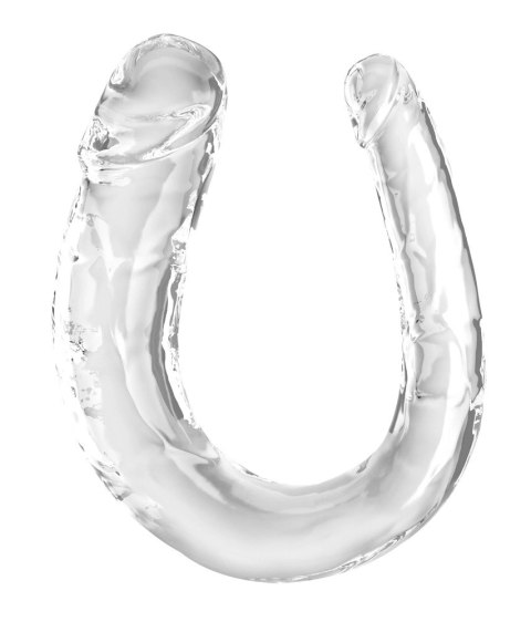 King Cock Clear Double Trouble Medium 33cm przezroczysty model dwustronny