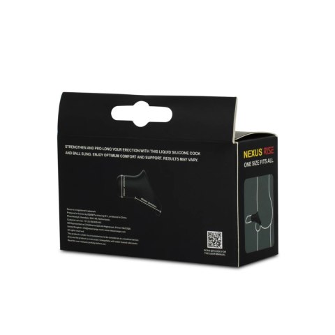 Nexus Rise silikonowy pierścień podwojny czarny - elastyczny uchwyt