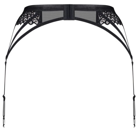 Obsessive Donarella Pas do Pończoch Czarny XL/2XL Haftowany Regulowany