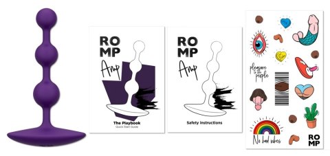 ROMP Amp - Koraliki silikonowe 3 rozmiary, elastyczne, 13,5 cm