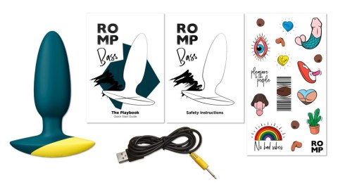 ROMP Bass - Wibrujący korek dwukolorowy, silikonowy, ładowalny