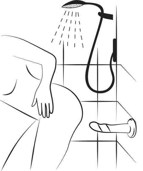 ROMP Dizi Dwukolorowy model falisty silikonowy z przyssawką 18 cm