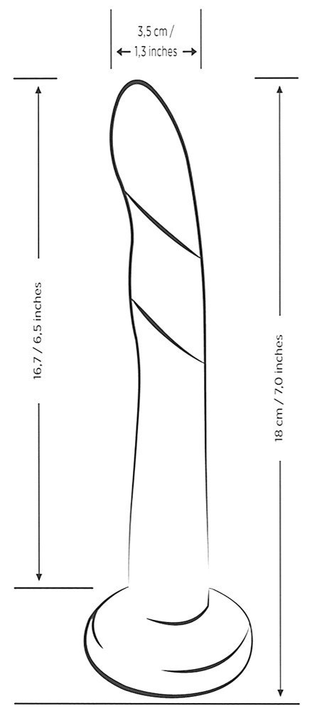 ROMP Dizi Dwukolorowy model falisty silikonowy z przyssawką 18 cm