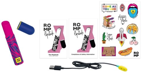 ROMP Lipstick Mini - Dyskretna maszyna intymna w formie szminki, 10 cm
