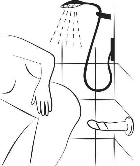 ROMP Piccolo Faliste Dwukolorowe Silikonowe Akcesorium 14 cm Przyssawka