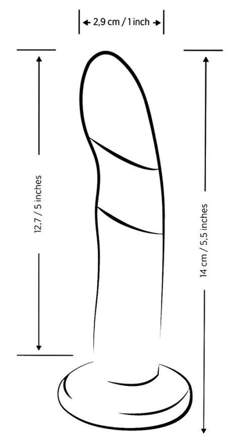 ROMP Piccolo Faliste Dwukolorowe Silikonowe Akcesorium 14 cm Przyssawka