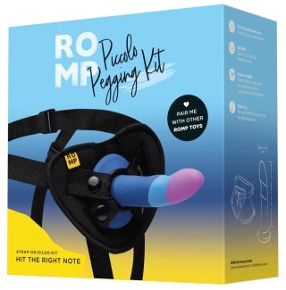 ROMP Piccolo Pegging Kit - Zestaw dwukolorowy z uprzężą i silikonowym elementem, 14 cm