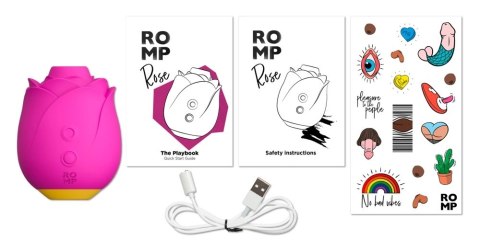 ROMP Rose - Stymulator powietrzny w kształcie roży, silikonowy, 7,6 cm