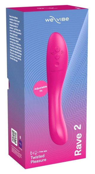 We-Vibe Rave 2 Fuchsia - Wibrator punktu G z aplikacją, ładowalny