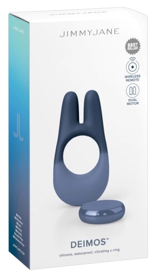 JimmyJane Deimos - silikonowy pierścień wibracyjny z pilotem, czarny
