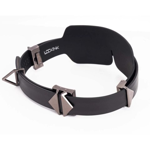 LOCKINK Opaska na oczy skorzana z regulacją klamrami czarna