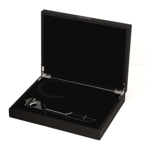 LOCKINK Pejcz Regulowany Skorzany z Wytrzymałą Rączką Czarny