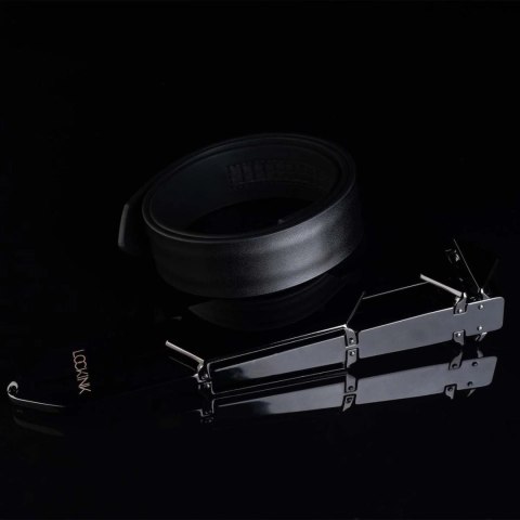 LOCKINK Pejcz Regulowany Skorzany z Wytrzymałą Rączką Czarny