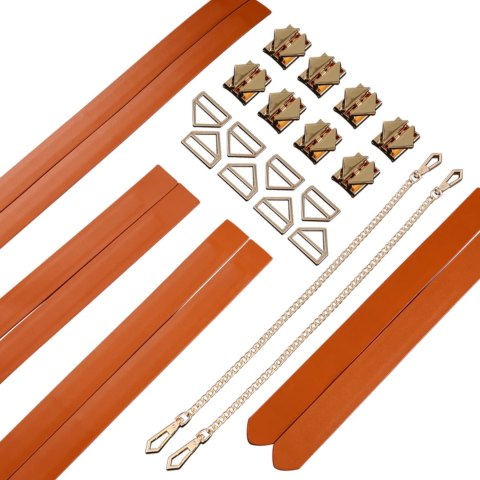 Lockink Zestaw 8 pasow do krępowania, brązowy, regulowane długości