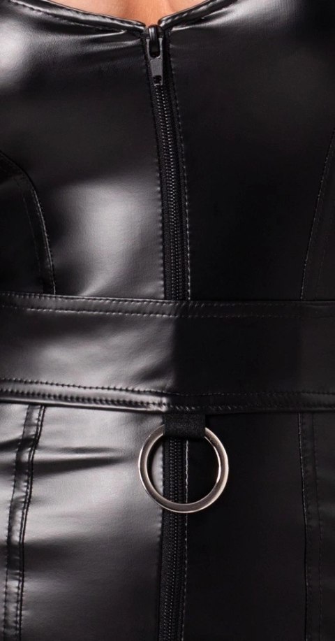 Noir Handmade Sukienka Mini Czarna z Pierścieniem Regulowana S