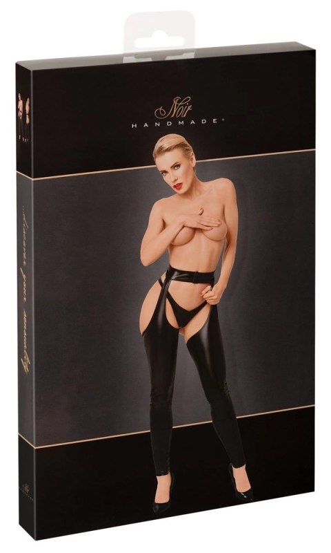 Noir Spodnie Czarne Powerwet XL Bez Szwu w Kroku, Dopasowane