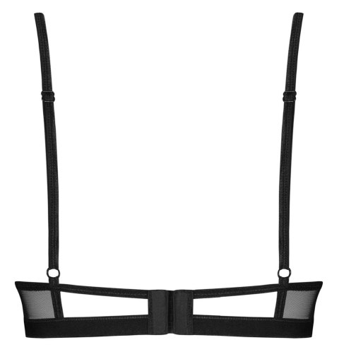 Obsessive Donarella biustonosz miękki czarny XS/S tiul haftowany