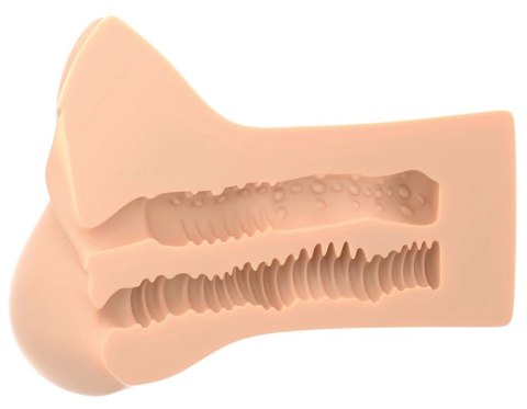 PDX Plus Pick Your Pleasure XL Stroker - Model dwukanałowy, jasny 22,9 cm