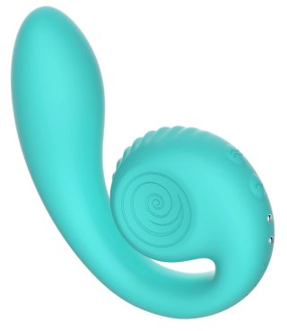 Snail Vibe Gizi turkusowy - wibrator z elastycznym systemem duo 19 cm
