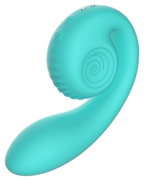 Snail Vibe Gizi turkusowy - wibrator z elastycznym systemem duo 19 cm
