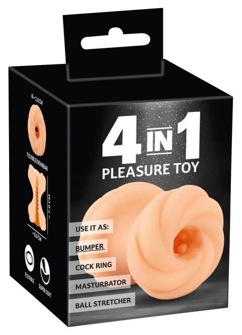 You2Toys Pleasure Toy 4w1 - Elastyczny Pierścień i Rękaw TPE 7 cm