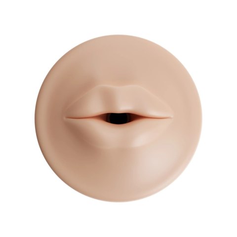 Autoblow AI Ultra - wymienny rękaw usta beżowy, tekstura prążkowana