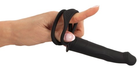 Black Velvets RC - System anatomiczny z pierścieniami i pilotem, czarny