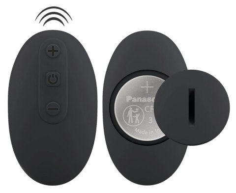 Black Velvets RC - System anatomiczny z pierścieniami i pilotem, czarny