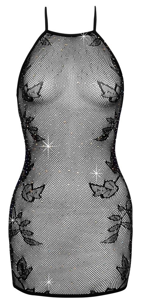 Cottelli Collection Fantasy sukienka siateczkowa z kryształkami S-L