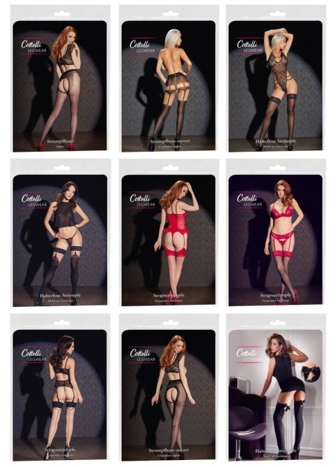 Cottelli Collection Legwear Zestaw Pończoch i Rajstop Mix Kolorow Rozmiary