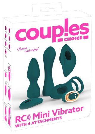 Couples Choice Zestaw Mini Wibratorow 4w1 Zielony z Pilotem RC