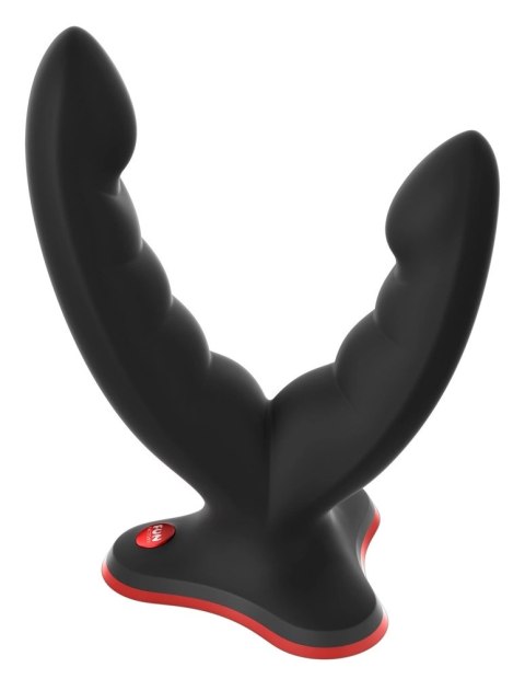 Fun Factory Ryde Black - Elastyczny model podwojny z przyssawką 12,3/10 cm