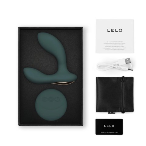 LELO Hugo 2 Remote zielony - masażer zdalny, silikonowy, wydłużona bateria