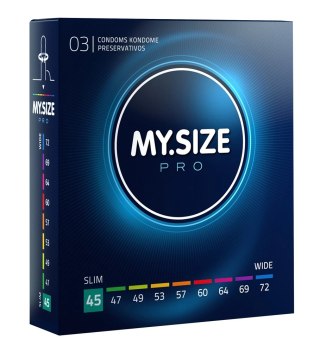MY.SIZE PRO 45 mm - Prezerwatywy Vytex, ultracienkie, 3 sztuki