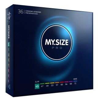 MY.SIZE PRO 45 mm - precyzyjne prezerwatywy Vytex, 36 sztuk