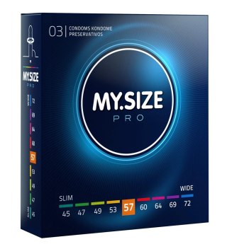 MY.SIZE PRO 57 mm - precyzyjne prezerwatywy Vytex, 3 sztuki