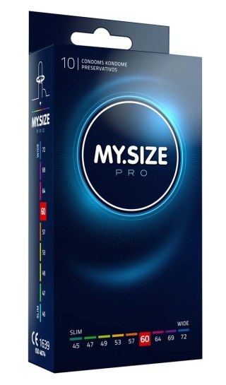 MY.SIZE PRO 60 mm 10 szt. - prezerwatywy z ultracienkiego lateksu Vytex