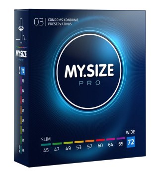 MY.SIZE PRO 72 mm - Prezerwatywy Vytex ultracienkie, 3 sztuki