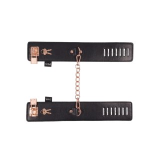 Sportsheets Sex & Mischief Brat kajdanki czarne skora wegańska regulowane